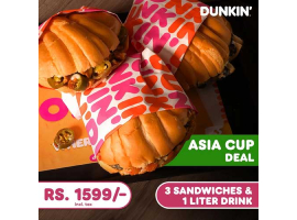 Dunkin Offer Asia Cup Deal For Rs.1599/-